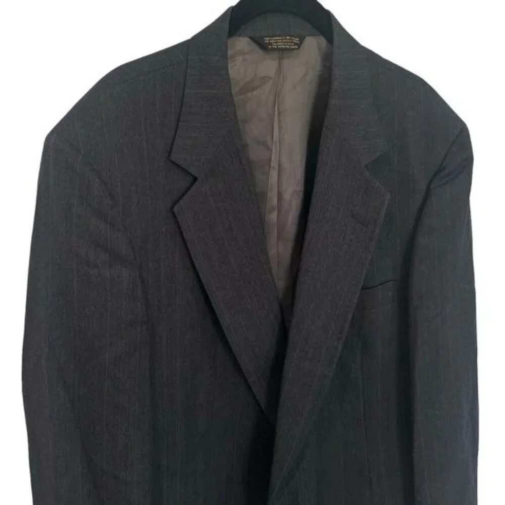 Nino Cerruti Grey Pin‎ Stripe Sport Coat Blazer Capsule Special Occasion M/L